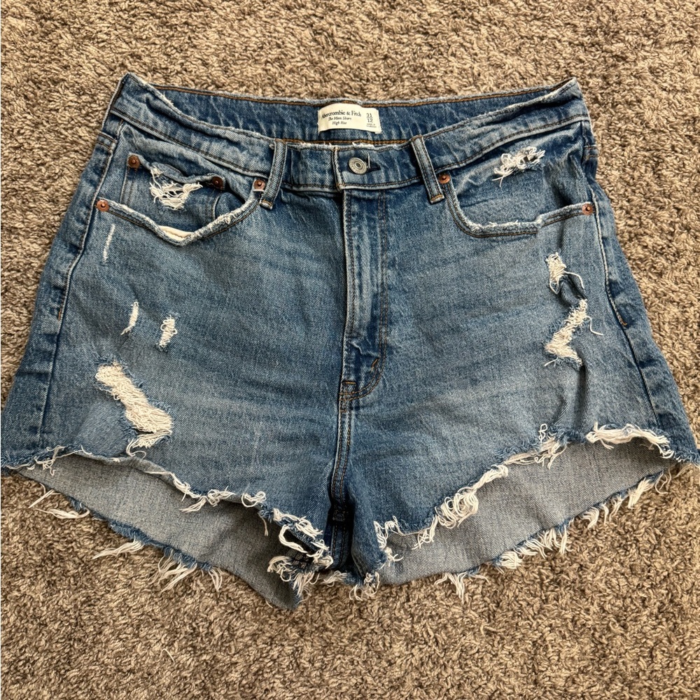 Mom Short Abercrombie & Fitch Distressed Denim Shorts